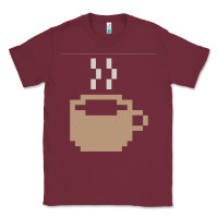 Burgundy pixel coffee Classic Tee - linhVisuals