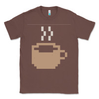 Chestnut pixel coffee Classic Tee - linhVisuals