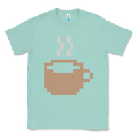 Seafoam pixel coffee Classic Tee - linhVisuals