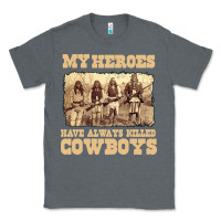 Charcoal Heather my heroes have always killed cowboys retro Classic Tee - linhVisuals