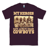 Plum my heroes have always killed cowboys retro Classic Tee - linhVisuals
