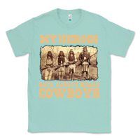 Seafoam my heroes have always killed cowboys retro Classic Tee - linhVisuals