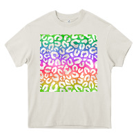 Cream watercolor rainbow leopard seamless pattern Heavy Core Tee - BundleAndBundleShop