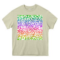 Mossy watercolor rainbow leopard seamless pattern Heavy Core Tee - BundleAndBundleShop