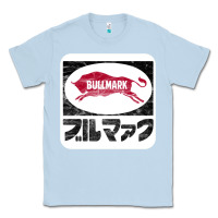 Dusty Blue bullmark Classic Tee - linhVisuals