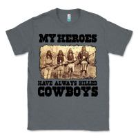 Charcoal Heather my heroes have always killed cowboys retro Classic Tee - linhVisuals