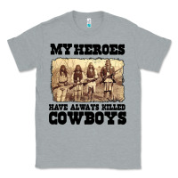 Heather Grey my heroes have always killed cowboys retro Classic Tee - linhVisuals