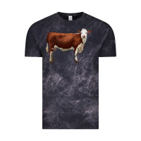 Cloud Black hereford cow Vintage Tee - LillyAllenDesigns