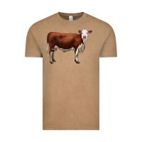 Vintage Coffee hereford cow Vintage Tee - LillyAllenDesigns