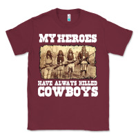 Burgundy my heroes have always killed cowboys retro Classic Tee - linhVisuals
