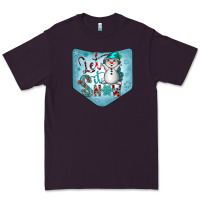 Plum Christmas Pocket Premium Tee - CowhideDigitalArt