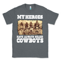 Charcoal Heather my heroes have always killed cowboys retro Classic Tee - linhVisuals