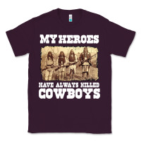 Plum my heroes have always killed cowboys retro Classic Tee - linhVisuals