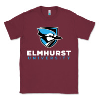 Burgundy elmhurst university Classic Tee - linhVisuals