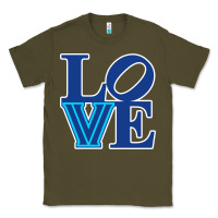 Army Green villanova love Classic Tee - linhVisuals