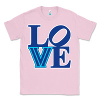 Bubblegum Pink villanova love Classic Tee - linhVisuals