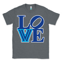 Charcoal Heather villanova love Classic Tee - linhVisuals