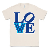 Natural villanova love Classic Tee - linhVisuals