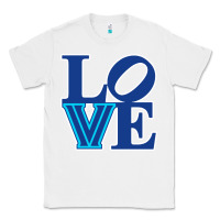 White villanova love Classic Tee - linhVisuals