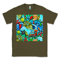 Army Green boy child coffee cup and teddy bear with thunderbolts and camouflage s Classic Tee - BundleAndBundleShop
