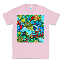 Bubblegum Pink boy child coffee cup and teddy bear with thunderbolts and camouflage s Classic Tee - BundleAndBundleShop