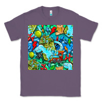Lavender boy child coffee cup and teddy bear with thunderbolts and camouflage s Classic Tee - BundleAndBundleShop