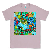Lilac boy child coffee cup and teddy bear with thunderbolts and camouflage s Classic Tee - BundleAndBundleShop