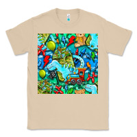 Mushroom boy child coffee cup and teddy bear with thunderbolts and camouflage s Classic Tee - BundleAndBundleShop