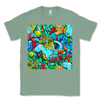 Sage boy child coffee cup and teddy bear with thunderbolts and camouflage s Classic Tee - BundleAndBundleShop