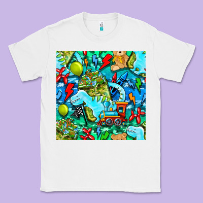 Boy Child Coffee Cup And Teddy Bear With Thunderbolts And Camouflage S Classic Tee Designed By Bundleandbundleshop