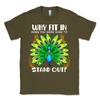 Army Green peacock inspired beautiful color bird (3) Classic Tee - linhVisuals