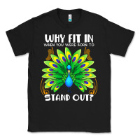 Black peacock inspired beautiful color bird (3) Classic Tee - linhVisuals