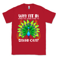 Red peacock inspired beautiful color bird (3) Classic Tee - linhVisuals