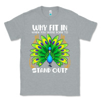 Heather Grey peacock inspired beautiful color bird (3) Classic Tee - linhVisuals