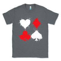 Charcoal Heather playing cards poker heart spade club Classic Tee - linhVisuals
