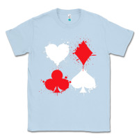 Dusty Blue playing cards poker heart spade club Classic Tee - linhVisuals