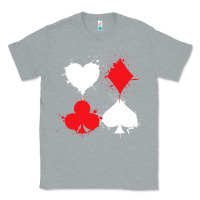 Heather Grey playing cards poker heart spade club Classic Tee - linhVisuals