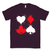 Plum playing cards poker heart spade club Classic Tee - linhVisuals