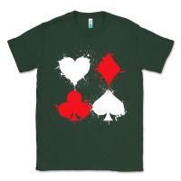 Sports Green playing cards poker heart spade club Classic Tee - linhVisuals