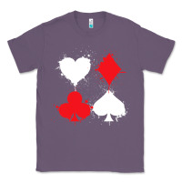 Lavender playing cards poker heart spade club Classic Tee - linhVisuals