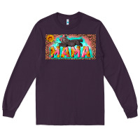Plum mama with baby bear and leopard license plate Long Sleeve Tee - Artiststas