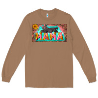 Toasted Coconut mama with baby bear and leopard license plate Long Sleeve Tee - Artiststas