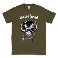 Army Green MUSIC ROCK Classic Tee - linhVisuals