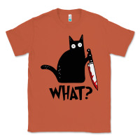 Copper Halloween Cat With Knife What Classic Tee - linhVisuals