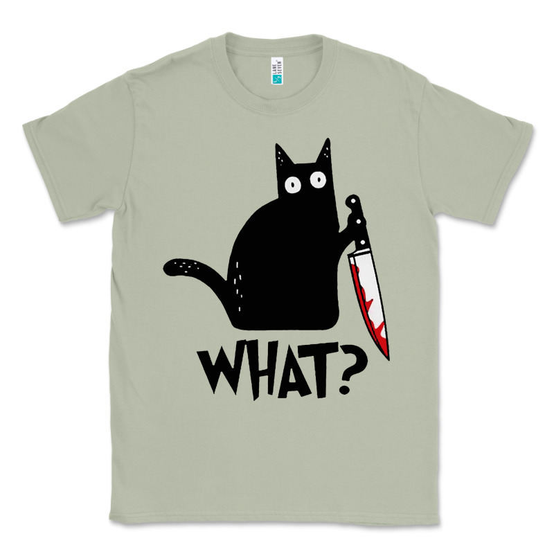 Halloween Cat With Knife What Classic Tee by linhVisuals | Teevron