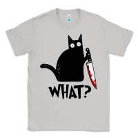 Moon Dust Halloween Cat With Knife What Classic Tee - linhVisuals