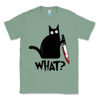 Sage Halloween Cat With Knife What Classic Tee - linhVisuals