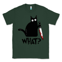 Sports Green Halloween Cat With Knife What Classic Tee - linhVisuals