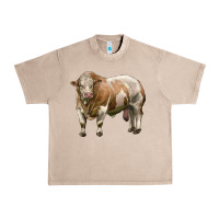 French Oak simmental bull Urban Heavy Tee - LillyAllenDesigns