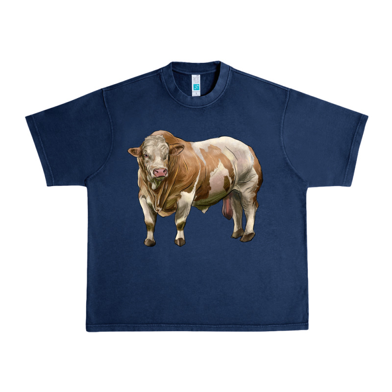 Simmental Bull Urban Heavy Tee by LillyAllenDesigns | Teevron
